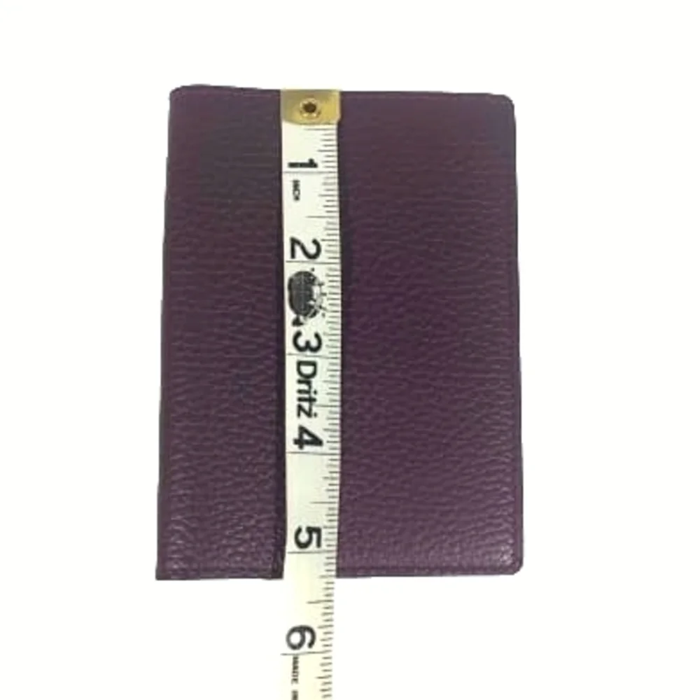 CANALI New Leather Passport Credit Card Holder Maroon - Picture 4 of 7